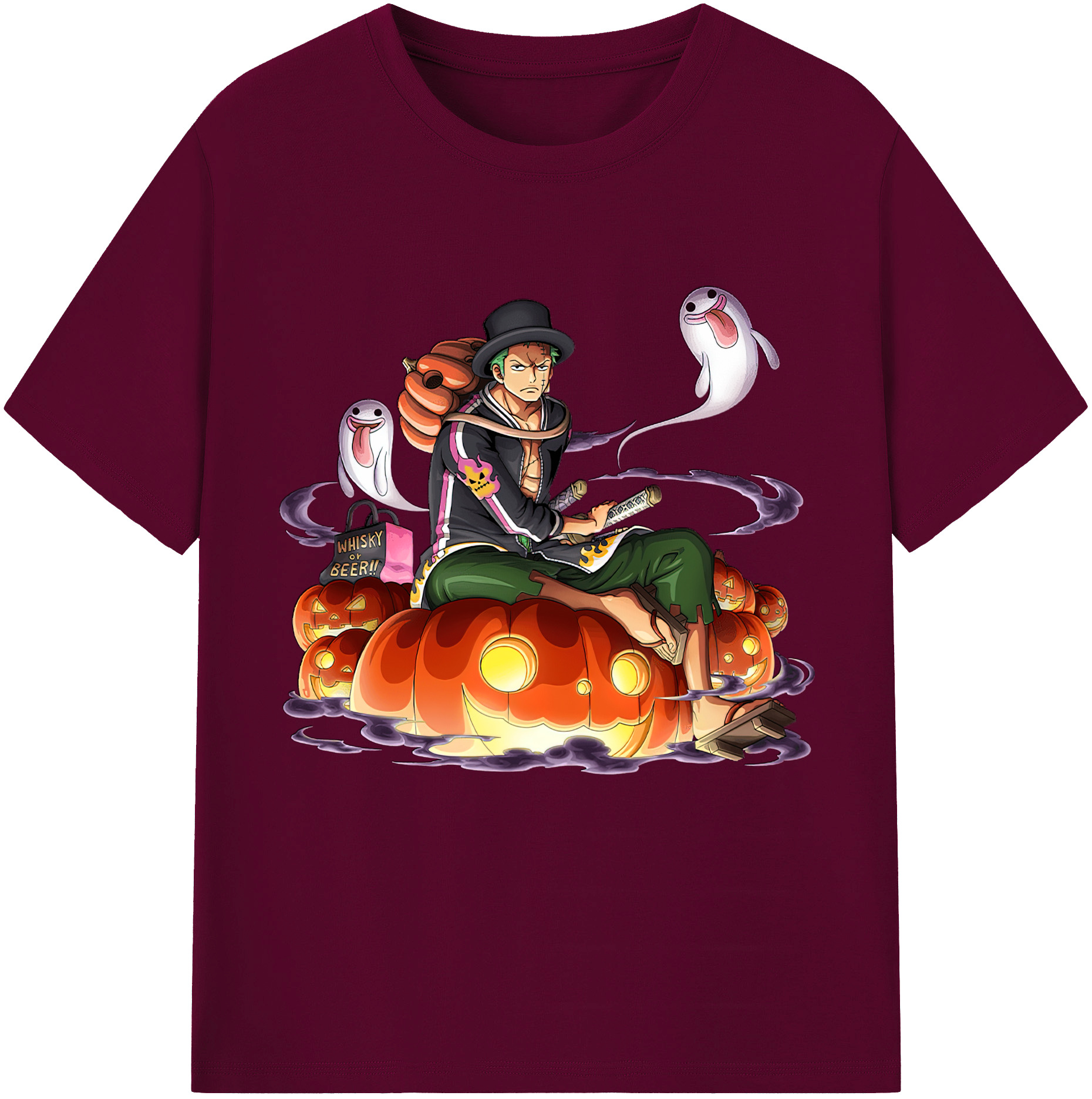 ワンピース ロロノア・ゾロ ONE PIECE Roronoa Zoro レディースカジュアルプリントTシャツ（綿100％）